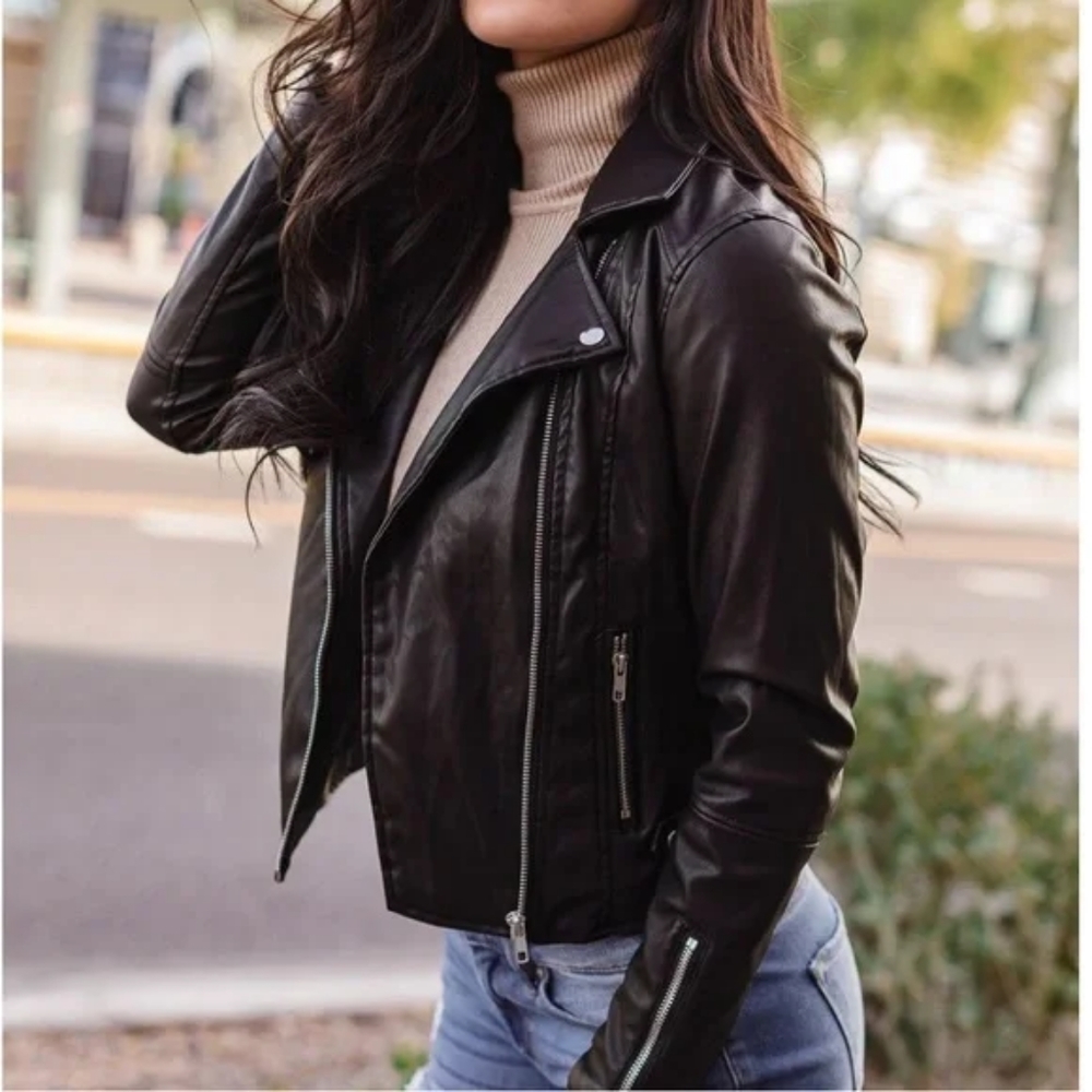 NWOT Vegan Leather Moto Jacket